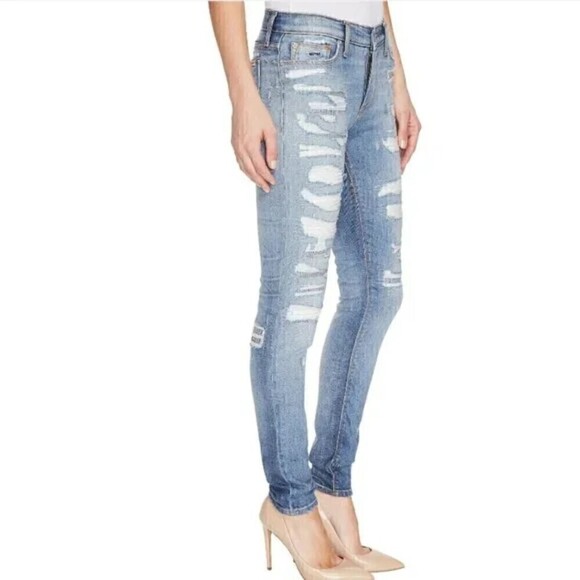 Hudson Nico Mid-Rise Southpaw Distressed Jeans - Picture 2 of 12